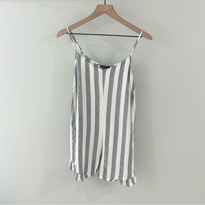 Cotton On Gray Striped Spaghetti Strap Romper Size Small